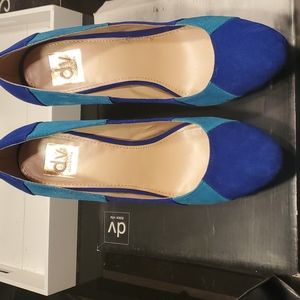 Dolce vita blue suede platform heel